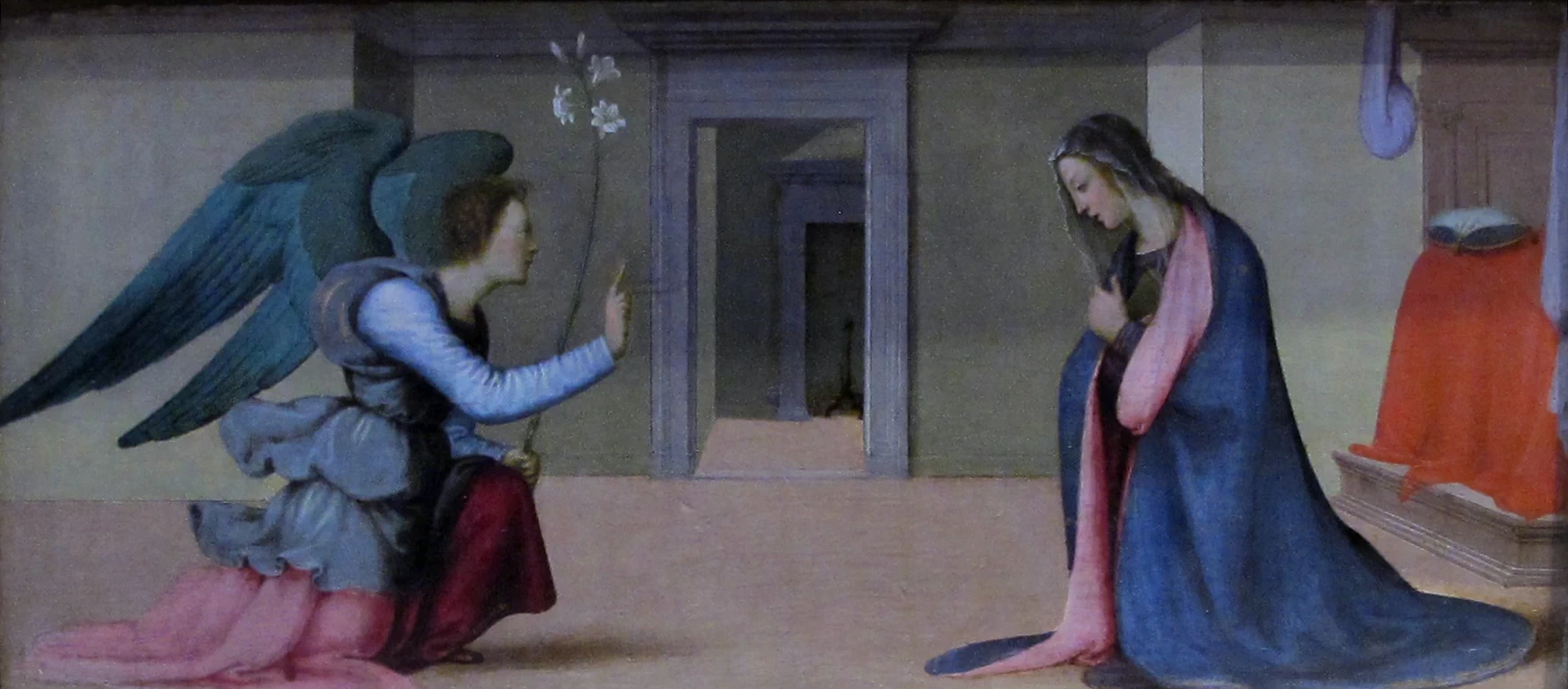 Visitazione - Predella, Galleria degli Uffizi, Firenze.jpg, dettaglio